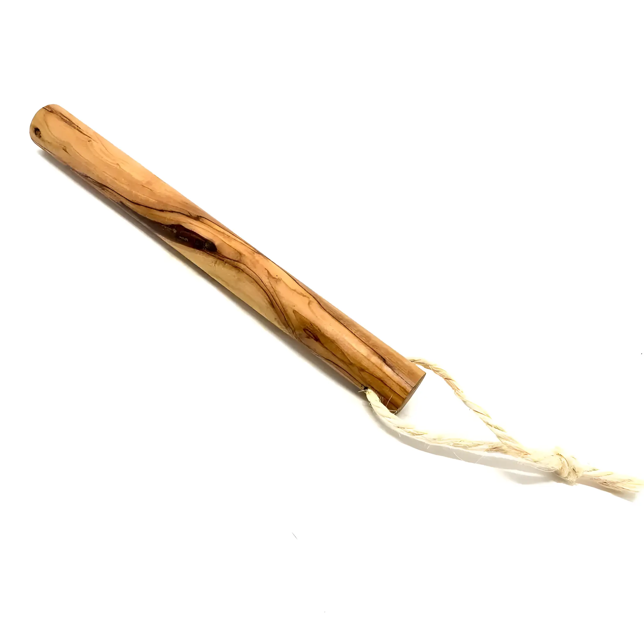 Fischbetäuber aus Olivenholz mit Handschlaufe in alternativer Ansicht