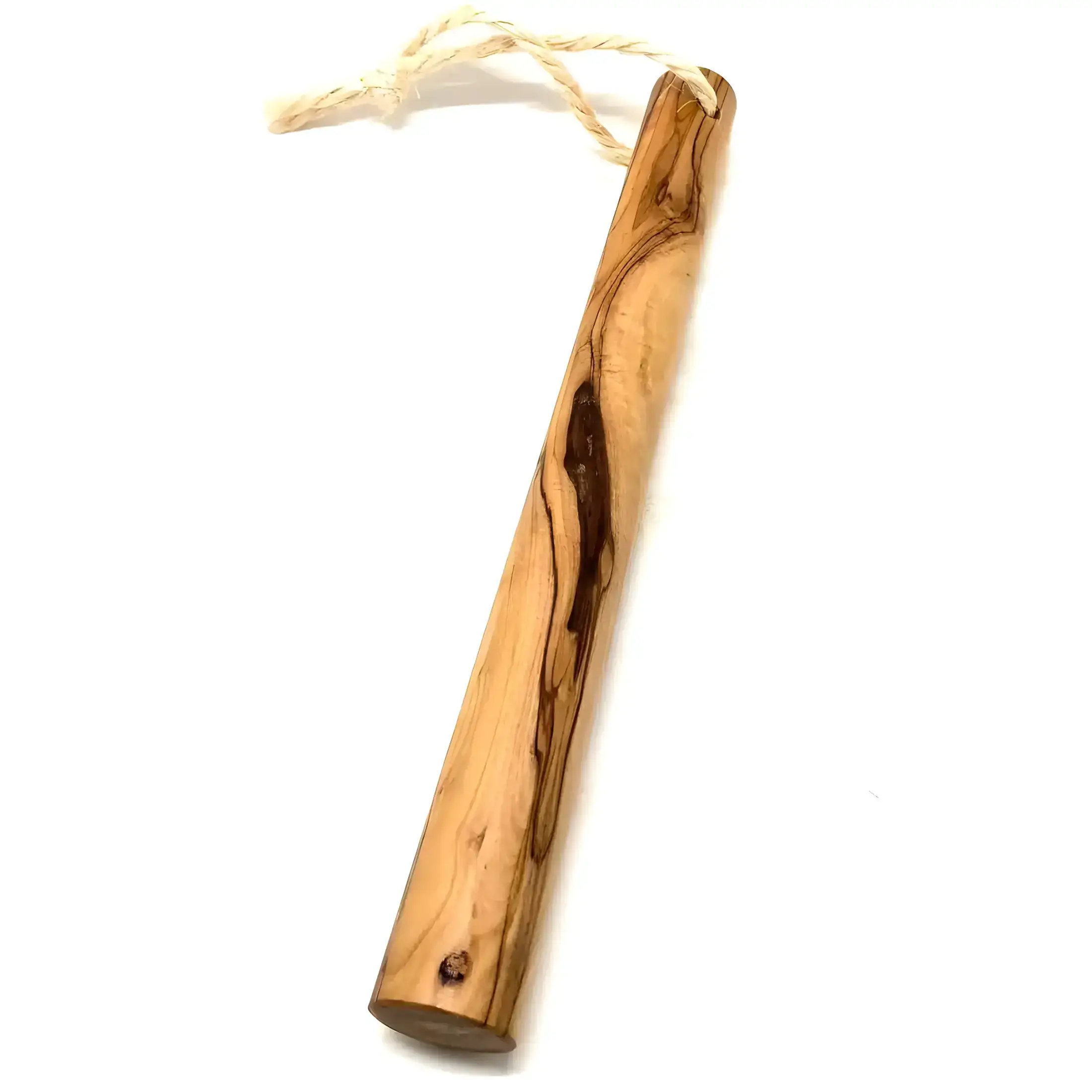 Fischbetäuber aus Olivenholz mit Handschlaufe und natürlicher Holzmaserung